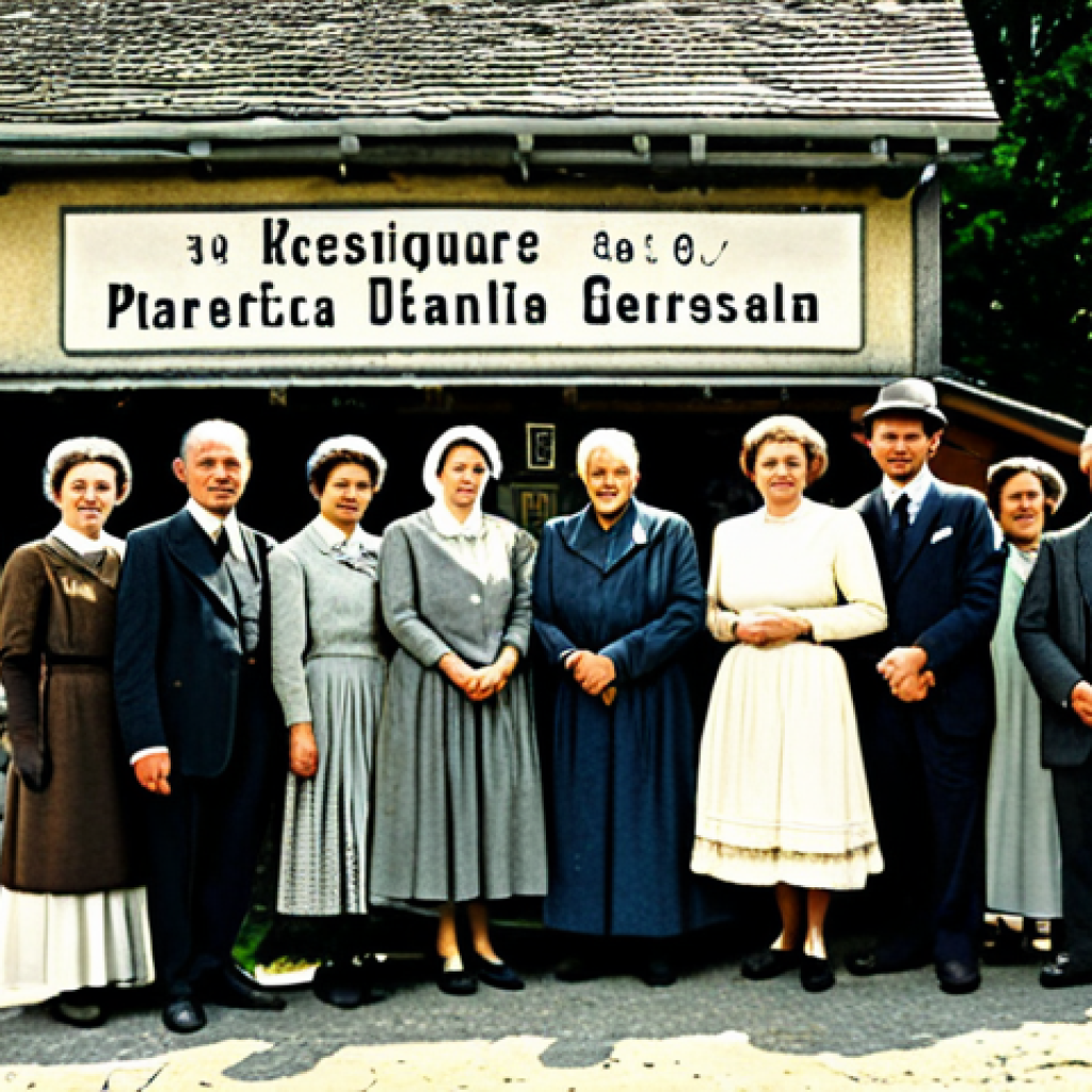 프랑스어 스위스 프랑스어 - Linguistic Heritage**
"A vintage photo depicting a diverse group of people in a Swiss village, full...