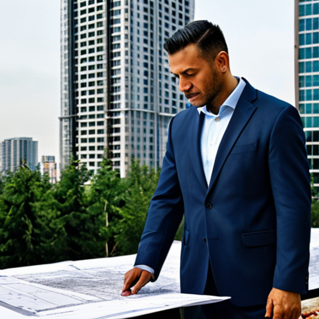 프랑스어 프랑스어와 퀘벡 불어 비교 - **Prompt:** A professional architect, fully clothed in a modest blazer and slacks, reviewing bluepri...