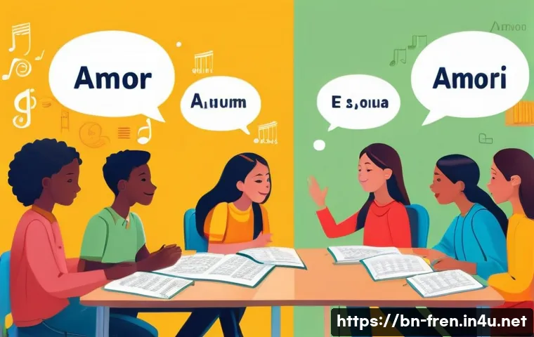 프랑스어 프랑스어와 포르투갈어 비교 - A detailed split-screen illustration showing the linguistic differences between French and Portugues...