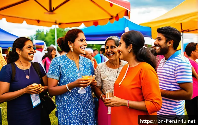 프랑스어 캐나다 퀘벡 프랑스어 - A vibrant scene of a diverse group of Bengali-speaking people engaging in a lively French language c...